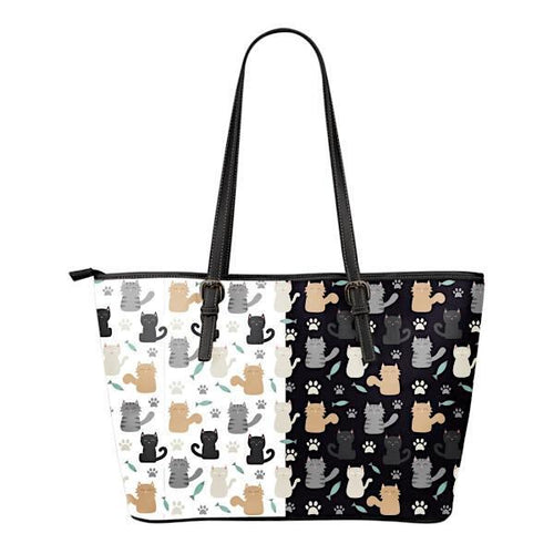 Black & White Cat Print Tote Bag! -->>15% OFF!