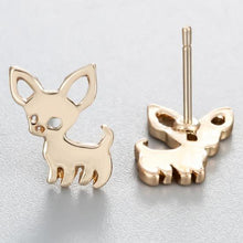 Adorable Chihuahua Stud Earrings!  Available in Gold & Silver! NOW -->> 70% OFF!