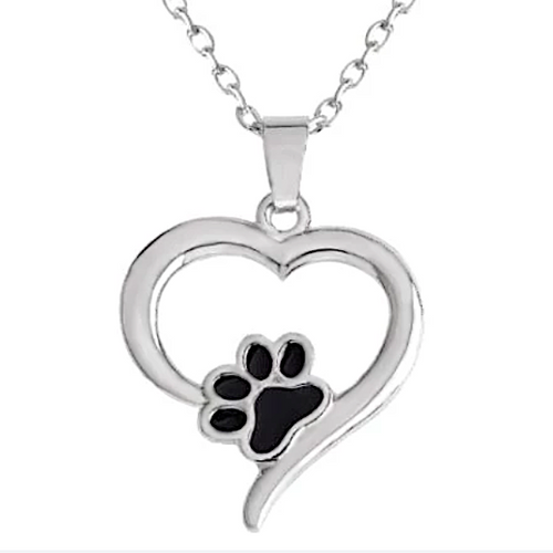 A Darling Heart & Paw Print Designed Necklace! NOW -->> 70% OFF!