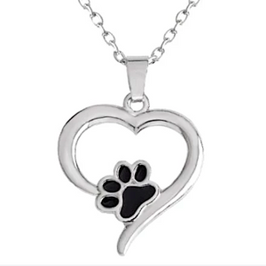 A Darling Heart & Paw Print Designed Necklace! NOW -->> 70% OFF!