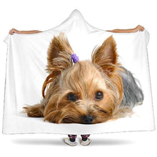 A Beautiful, Soft & Snuggly Yorkie Hooded Blanket!