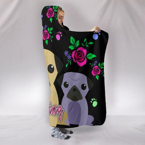 Charming Pugs Hooded Blanket!