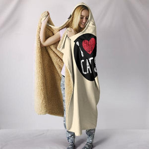 I Love Cats Hooded Blanket!