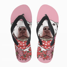 Precious Pit Bull Portrait Print Flip Flops!-->> 20% OFF!