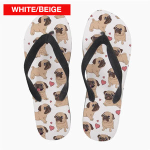 Lovely Pug Flip Flops! (19 Awesome Designs Available) -->>20% OFF!