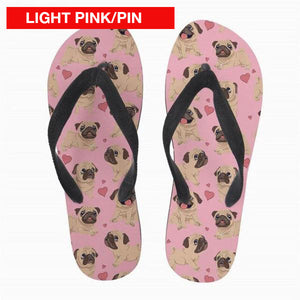 Lovely Pug Flip Flops! (19 Awesome Designs Available) -->>20% OFF!