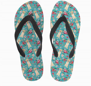 Beautiful Labrador Dog Print Flip Flops! -->> 20% OFF!