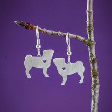 Sweet Silhouette Pug Earrings!    Available in Gold & Silver!