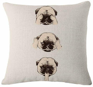 Awesome Pug Cushion Covers!  -->>15 Designs! NOW-->>20% OFF!