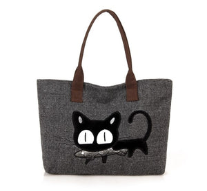 Women's Fun Cat Beach Tote Bags!  4 Colors!