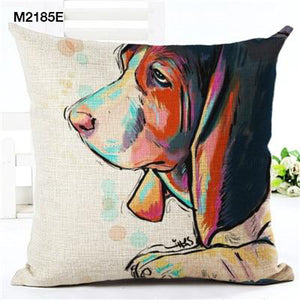 Unique & Colorful Dog Portrait Cushions Covers!  16 Breeds Available!