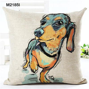 Unique & Colorful Dog Portrait Cushions Covers!  16 Breeds Available!