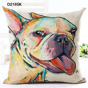 Unique & Colorful Dog Portrait Cushions Covers!  16 Breeds Available!