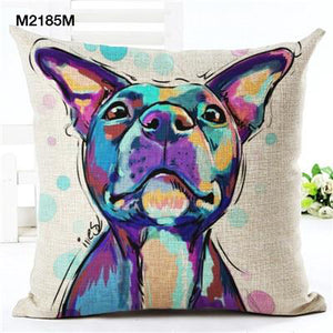 Unique & Colorful Dog Portrait Cushions Covers!  16 Breeds Available!