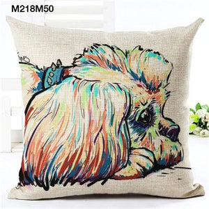 Unique & Colorful Dog Portrait Cushions Covers!  16 Breeds Available!