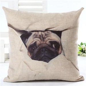 BEAUTIFUL Beige Pug Printed Pillow Cushion Covers!  8 Great Prints!