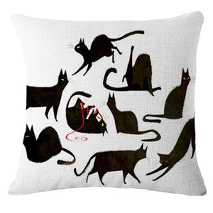 Fabulous Black & White Cat Print Cushion Covers! NOW -->> 25% OFF!