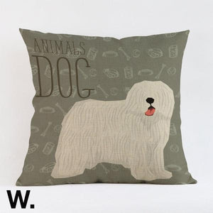 Decorative Dog Print Cushion Covers! -->16 Breeds! -->>2 Sizes! NOW-->> 30% OFF!