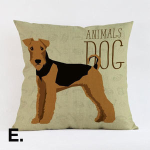 Decorative Dog Print Cushion Covers! -->16 Breeds! -->>2 Sizes! NOW-->> 30% OFF!