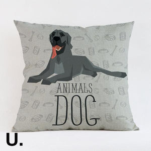 Decorative Dog Print Cushion Covers! -->16 Breeds! -->>2 Sizes! NOW-->> 30% OFF!