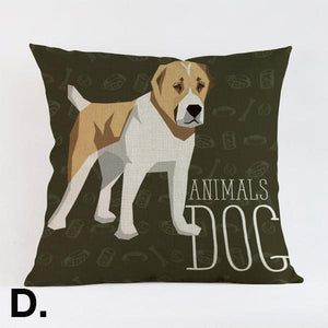 Decorative Dog Print Cushion Covers! -->16 Breeds! -->>2 Sizes! NOW-->> 30% OFF!