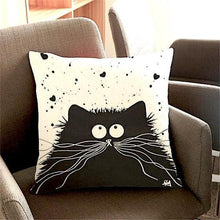 Black & White Cat Print Cushions Pillow Cases!