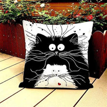 Black & White Cat Print Cushions Pillow Cases!