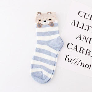 Dots and Stripes Animal Character Socks!