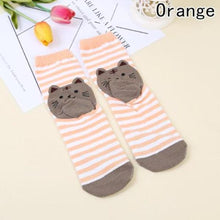 Striped Kitty Cat Socks!