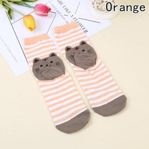 Striped Kitty Cat Socks!