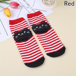 Striped Kitty Cat Socks!