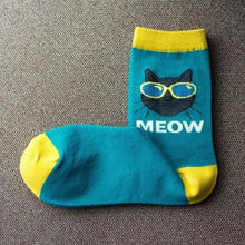 Adorable Comical Cats-in-Shades Socks!