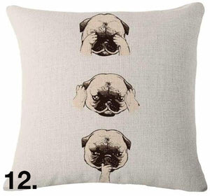 Fabulous Pug Portrait Cushion/Pillow Covers!