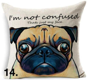 Fabulous Pug Portrait Cushion/Pillow Covers!