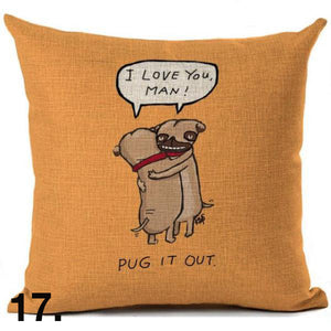 Fabulous Pug Portrait Cushion/Pillow Covers!