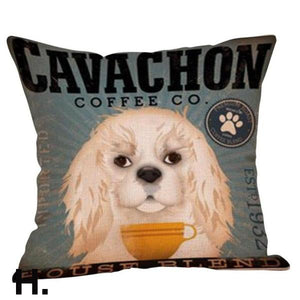 Cute Dog Print Throw Pillow Cushion Cases! -->> NOW 20% OFF!