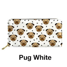 Adorable Pug Printed Coin Purse, Clutch, & Make Up Bags!