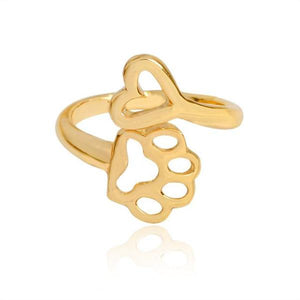 Unique Pet Lovers Paw & Heart Adjustable Ring! -->> 70% OFF!