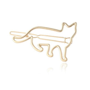 Unique Cat Shaped Hair Clip Barrette (Silver Gold!) -->> NOW 70% OFF!!