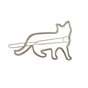 Unique Cat Shaped Hair Clip Barrette (Silver Gold!) -->> NOW 70% OFF!!