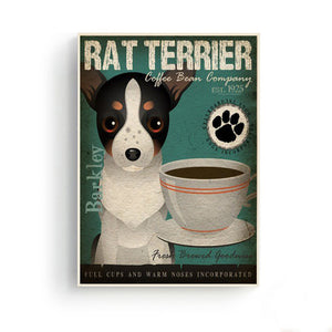 Cute and Charming Retro Dog Wall Poster Art!