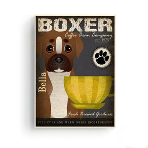 Cute and Charming Retro Dog Wall Poster Art!