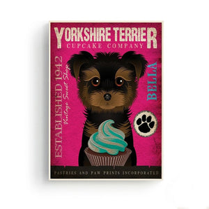 Cute and Charming Retro Dog Wall Poster Art!