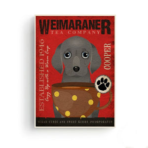 Cute and Charming Retro Dog Wall Poster Art!