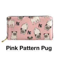 Adorable Pug Printed Coin Purse, Clutch, & Make Up Bags!