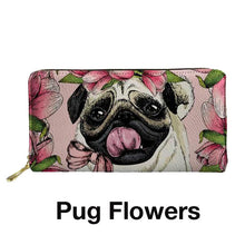 Adorable Pug Printed Coin Purse, Clutch, & Make Up Bags!