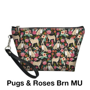 Adorable Pug Printed Coin Purse, Clutch, & Make Up Bags!