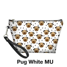 Adorable Pug Printed Coin Purse, Clutch, & Make Up Bags!