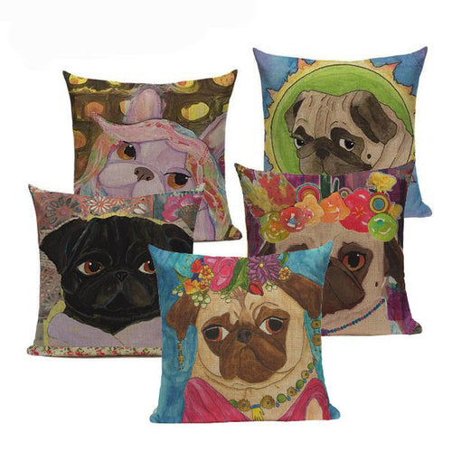 Comical Pug Character Pillow Cushion Cases!  16 AWESOME Designs!!