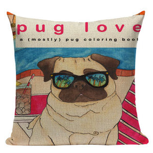 Comical Pug Character Pillow Cushion Cases!  16 AWESOME Designs!!